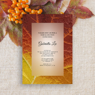 Invitación Shades of Autumn Leaf Bridal Shower