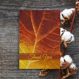 Invitación Shades of Autumn Leaf Gracias Notas - Flat