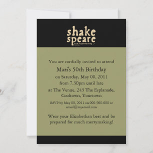 Invitación Shakespeare - es algo isabelino
