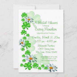 Invitación Shamrock and Daisies Bridal Shower