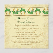 Shamrock and Gold Irish Boda