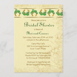 Invitación Shamrock and Gold Irish Bridal Shower