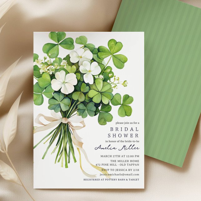 Invitación Shamrock Bouquet Bridal Shower Invitation (Subido por el creador)