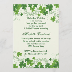 Invitación Shamrock Bridal Shower