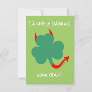 Invitación Shamrock divertido feliz Día de San Patricio en ga