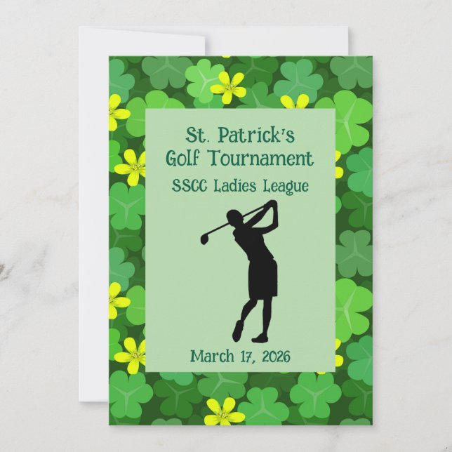 Invitación Shamrock Golf Tournament (Anverso)