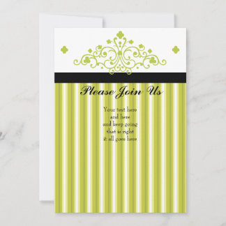 Invitación Shamrock Green Scrollwork FIligree