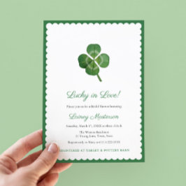 Invitación Shamrock Lucky In Love St Patricks Bridal Shower