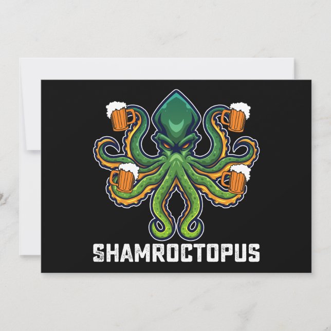 Invitación Shamroctopus Octopus Lover St Patrick's Day (Anverso)