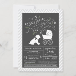 Invitación Shar Pei Perro Bebé Ducha Género Neutral