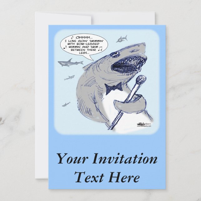 Invitación Sharkey Finatra Swimmin" (Anverso)