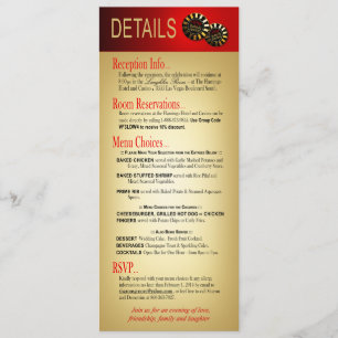 Invitación Sharon & Demetrius Detalles El Rojo Deluxe De Las