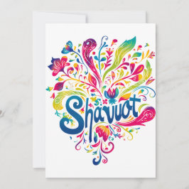 Invitación Shavuot - Colorida Celebración de Shavuot