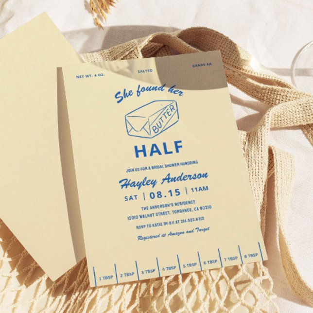Invitación She Found Butter Half Butter Bridal Shower  (Subido por el creador)