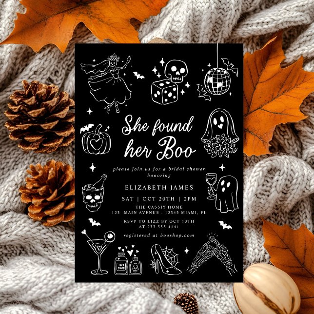 Invitación She Found Her Boo Ghost Floral  Bridal Shower  (Subido por el creador)
