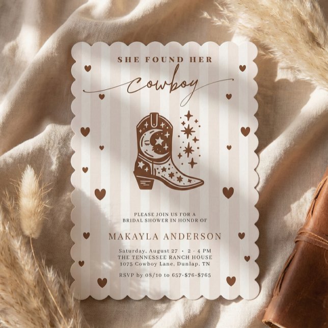Invitación She Found Her Cowboy Western Cowgirl Bridal Shower (Subido por el creador)