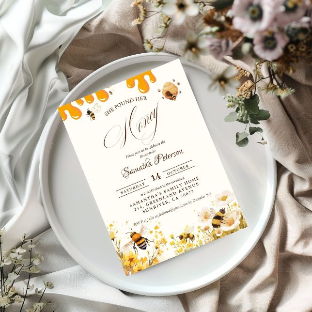 Invitación She found her honey Bee bridal shower (Subido por el creador)