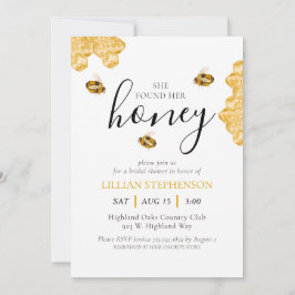 Invitación She Found Her Honey Bee Themed Bridal Shower