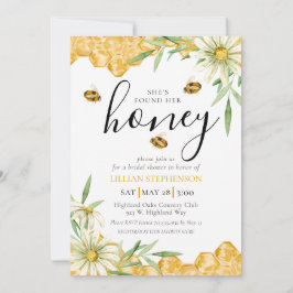 Invitación She Found Her Honey Bee Themed Daisy Bridal Shower