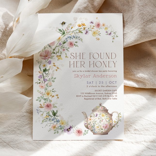 Invitación She Found Her Honey Wildflower Bridal Shower Tea (Subido por el creador)