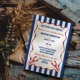 Invitación She Found Her Lobster Nautical Bridal Shower
