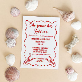 Invitación She Found Her Lobster Nautical Bridal Shower