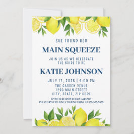 Invitación She Found Her Main Squeeze Bridal Shower Invite