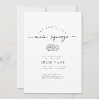 Invitación She Found Her Main Squeeze Lemon Bridal Shower