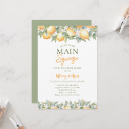 Invitación She Found Her Main Squeeze Lemon Bridal Shower