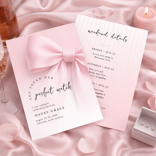 Invitación She Found Her Perfect Match Bachelorette Weekend (Subido por el creador)