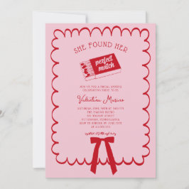 Invitación She Found Her Perfect Match Doodle Bridal Shower 