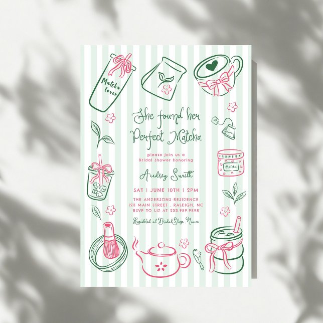 Invitación She Found Her Perfect Matcha Green  Bridal Shower (Subido por el creador)