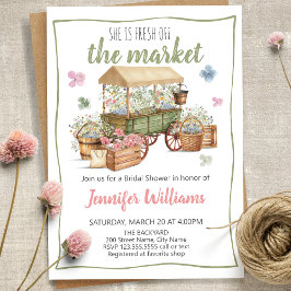 Invitación She Is Fresh Off The Market Bridal Shower