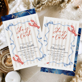 Invitación She’s a Catch Costal Lobster Bridal Shower 