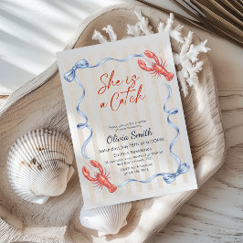 Invitación She’s a Catch Costal Lobster Bridal Shower 