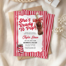 Invitación She’s Ready to Pop Cola Bottle Baby Shower 
