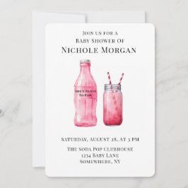 Invitación She’s Ready To Pop Girl Baby Shower