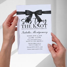 Invitación She’s Tying the Knot Theme Black Bow