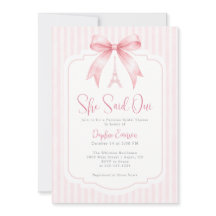 She Said Oui Bridal Shower Invitation