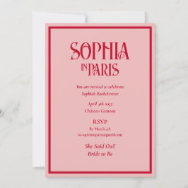 Invitación She Said Oui! The Bride To Be Paris Bachelorette