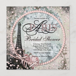Invitación Shebaa Moda Paris Bridal Shower