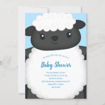 Sheep Baby Shower Farm Blue Boy