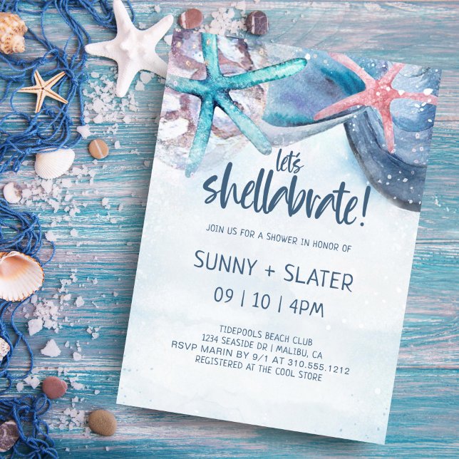 Invitación Shellabration | Playa Conchas de Mar Ducha de Boda (Subido por el creador)
