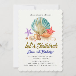 Invitación Shellebrate   Birthday 