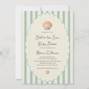 Invitación Shelly estará aquí pronto: Baby Shower Costero