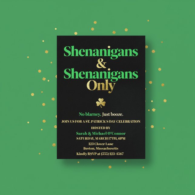 Invitación Shenanigans & Shenanigans Only St. Patrick’s Day  (Subido por el creador)