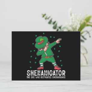 Invitación Shenanigator Dabbing Día de San Patricio Shenaniga