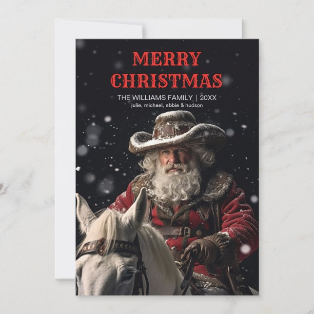 Invitación Sheriff Santa Claus (Anverso)