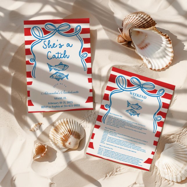 Invitación She's A Catch Bachelorette Celebration (Subido por el creador)