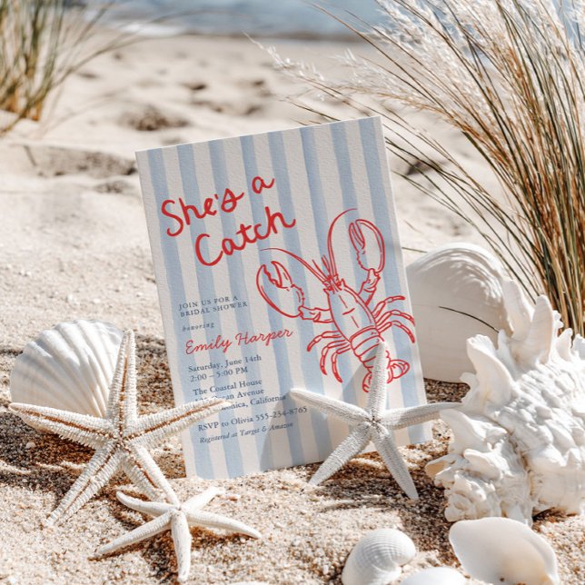 Invitación She's A Catch Coastal Bridal Shower (Subido por el creador)